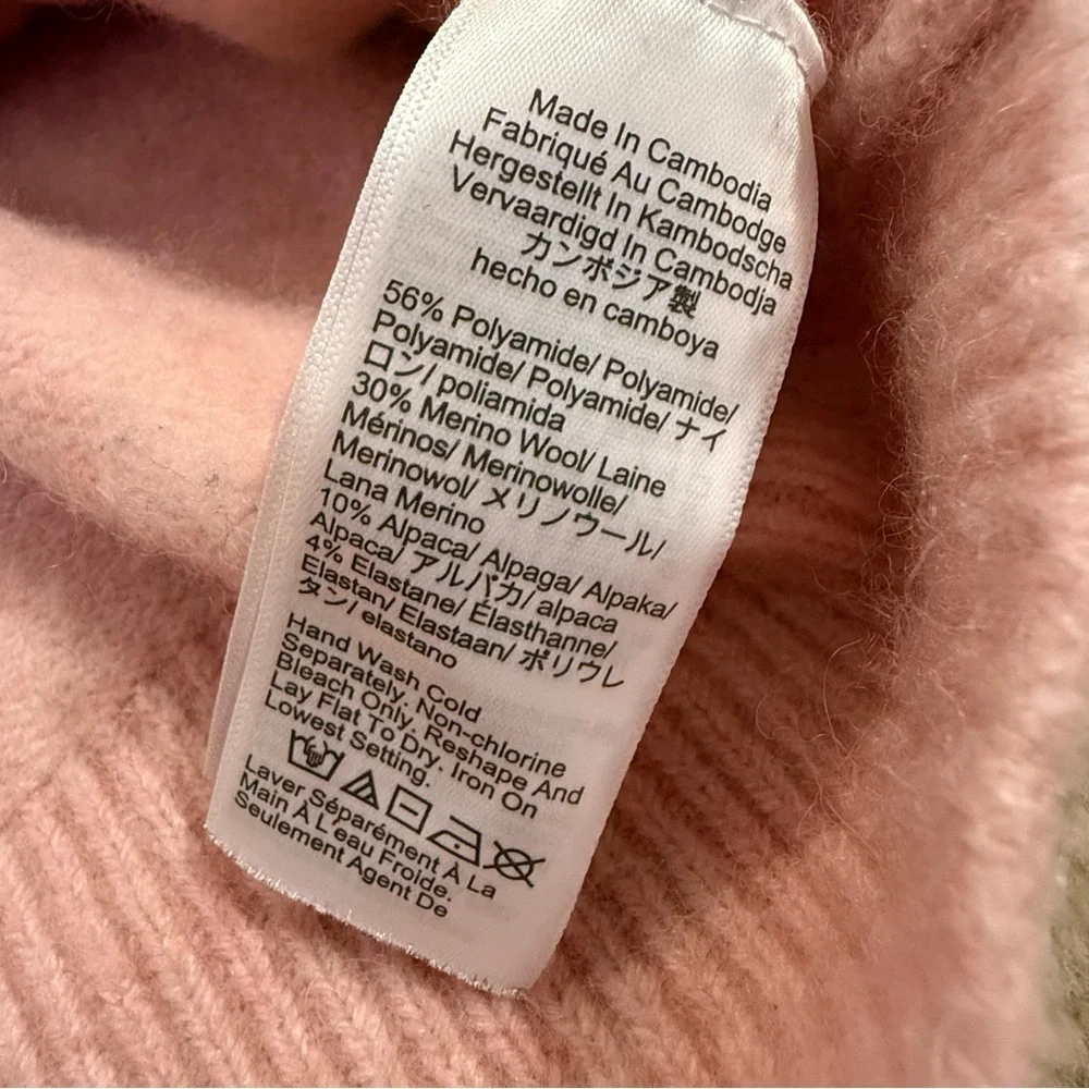 J. Crew Soft Pink Turtleneck Sweater